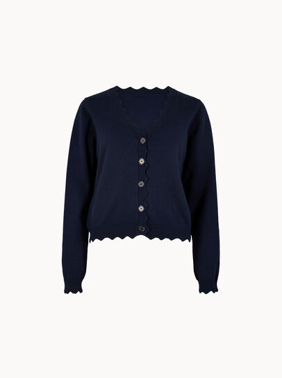 Scallop Hem Cardigan