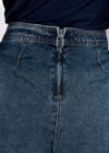 Denim Wrap Mini Skort, Blue, large