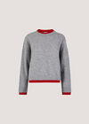 Soft Layered Look Jumper, Grey, large