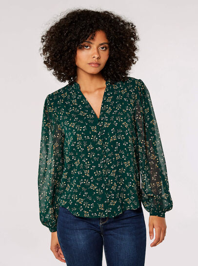 Ditsy Floral Chiffon Blouse