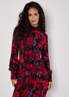 Floral Midaxi Dress, Red, large