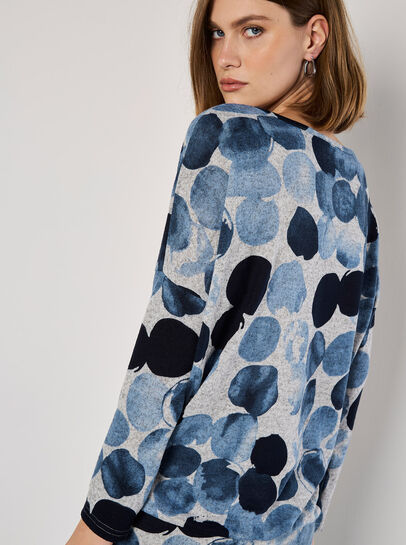 Abstract Circles Oversized Top