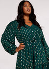 Curve Foil Oval Midi Dress, Green, large