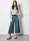 Multicoloured Stripe Soft Jumper, Navy, large