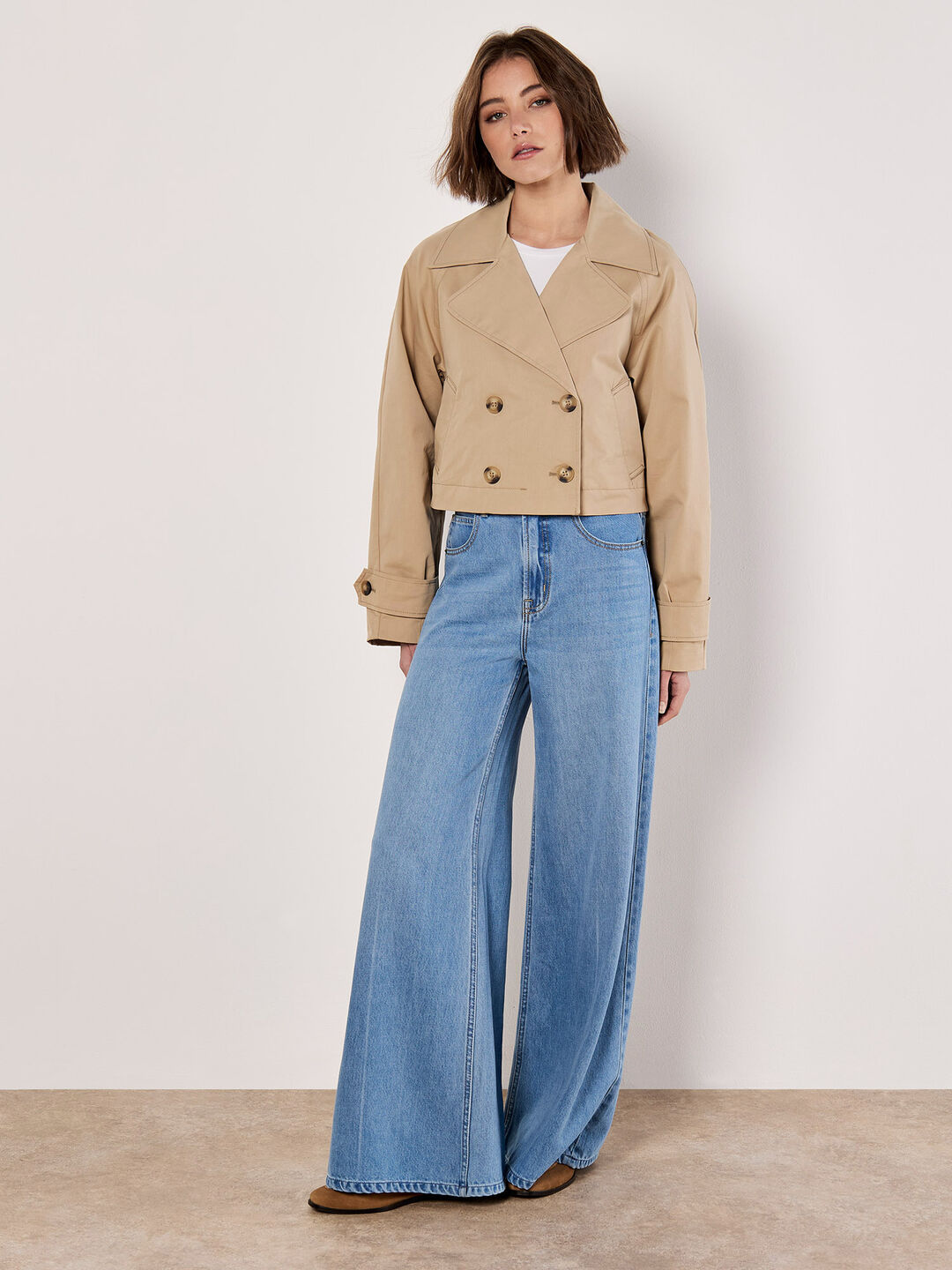 Image of Cropped Trench Coat