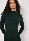 Ribbed Knit Midi Dress, Green, large