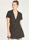 Animal Tuxedo Skort Playsuit, Black, large