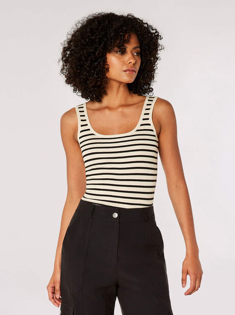 Stripe Knitted Tank Top