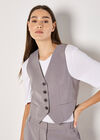 Tailored Pinstripe Waistcoat, Grey, large