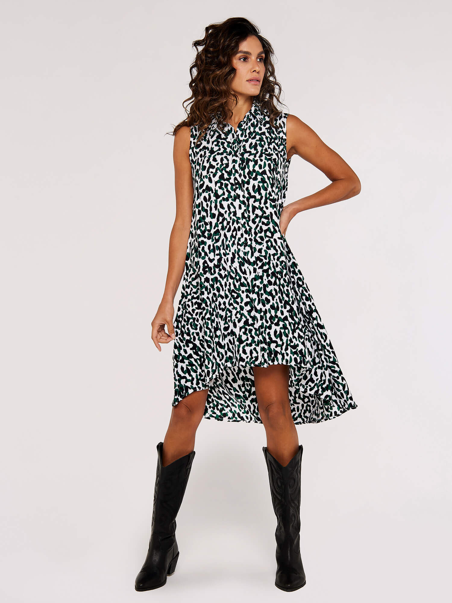 White cheetah print dress 2025