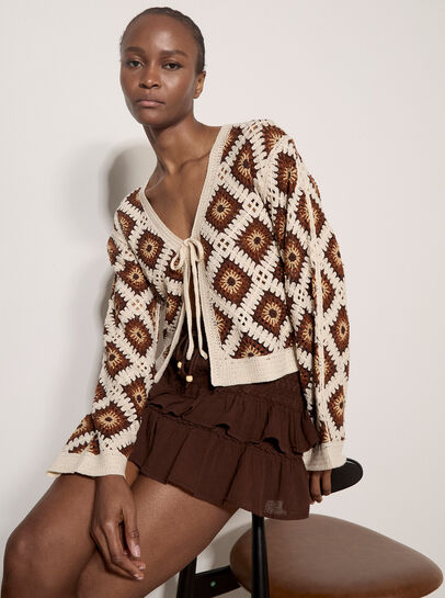 Diamond Crochet Cardigan