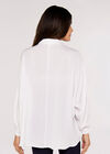 Oversized Batwing Shirt, Cream, large