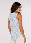 Orchid Open Neck Top, Blue, large