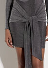 Glitter Mini Dress, Silver, large