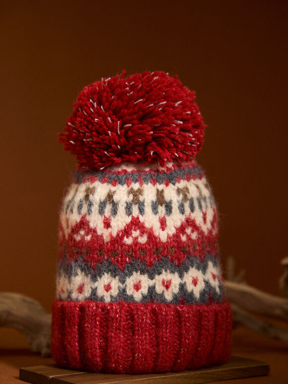 Christmas Beanie, Red, large
