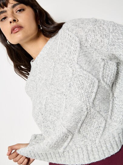 Chunky Cable Knit Crop Jumper