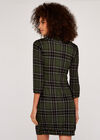 Punk Check Button Dress, Green, large