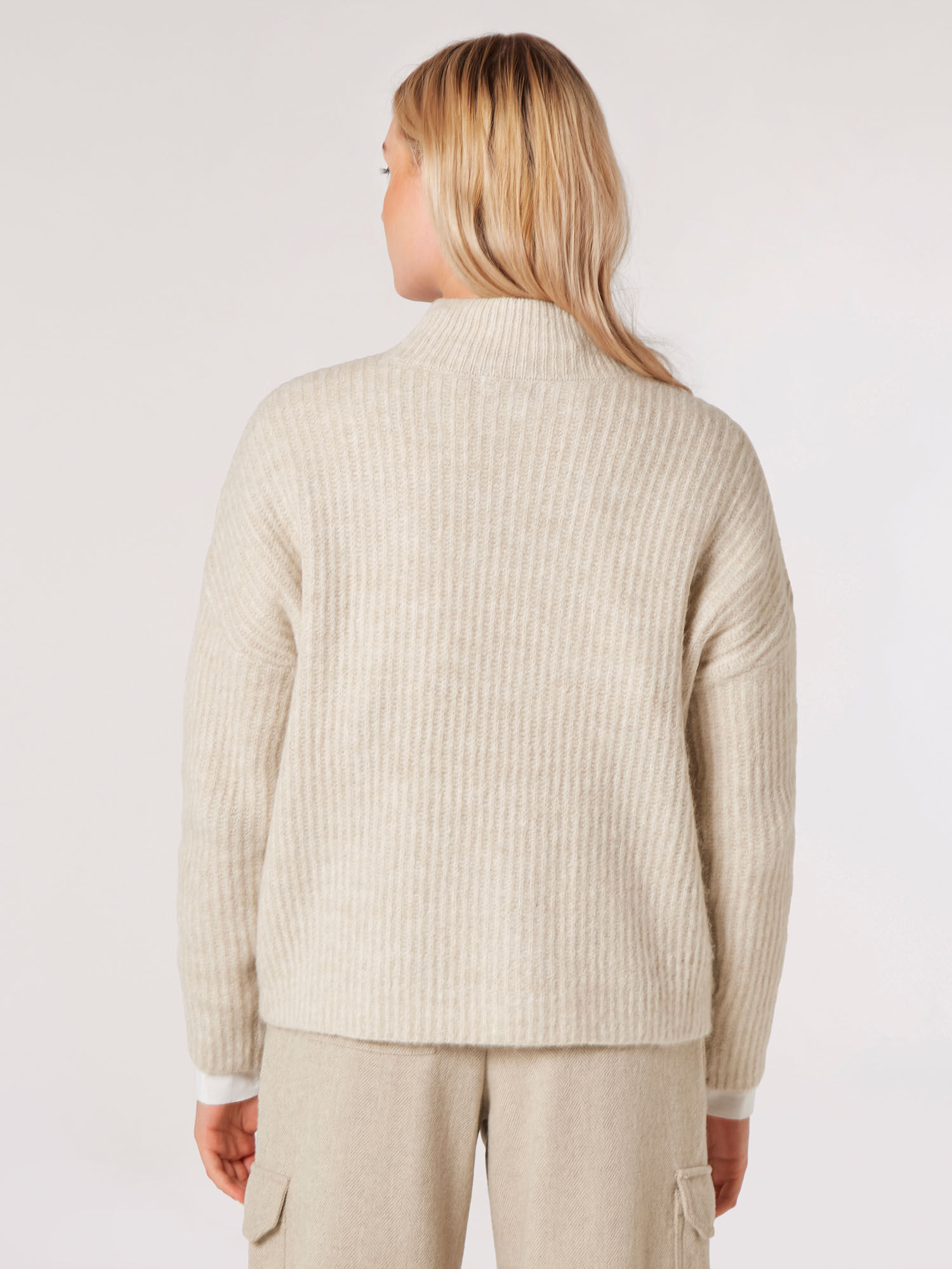 Beige chunky knit jumper cheap