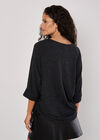 Soft Touch Drawstring Batwing Top, Grey, large