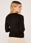 Sequin & Stud Jumper, Black, large