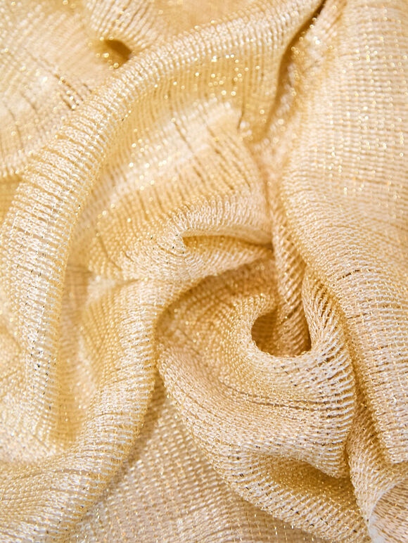 Lightweight Metallic Summer Pashmina, Gold, large