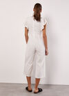 Broderie Anglaise Cropped Jumpsuit, Cream, large