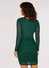 Micro Dot  Bodycon Dress, Green, large
