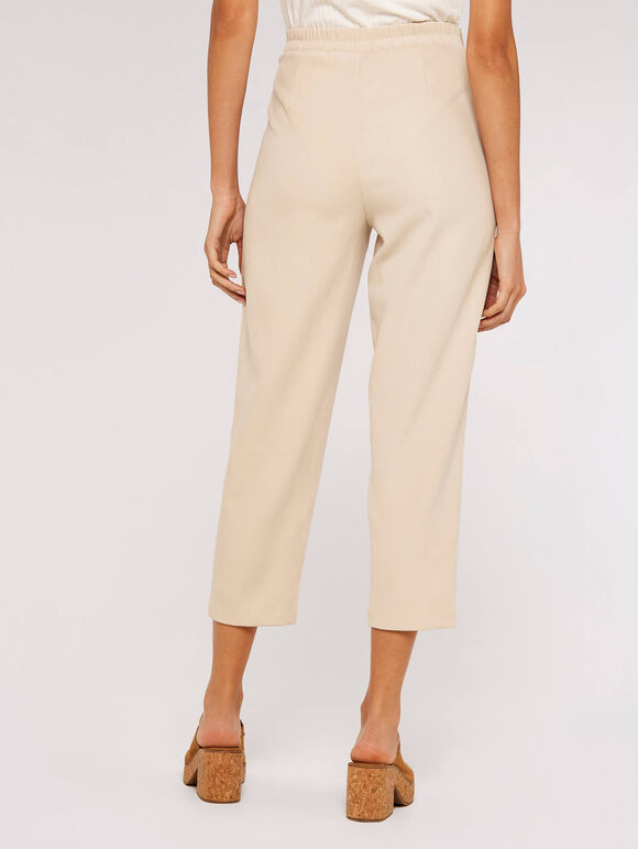 Twill Two Button Trousers, Stone, large