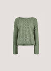 Cable Knit Jumper, Mint, large