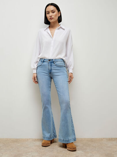 Mid-Rise Flare Jeans 