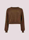 Cropped Batwing Jumper, Rust, large
