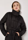 Quilted Puffer Jacket, Black, large