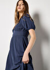 Crinkle Tiered Maxi Dress, Navy, large