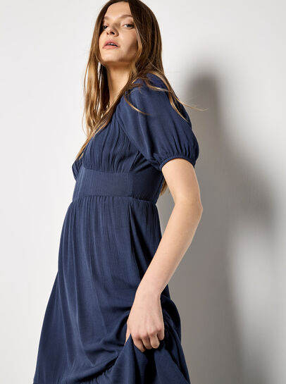 Crinkle Tiered Maxi Dress