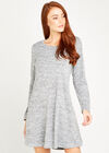 Marl Pocket Swing Dress, Grey, large