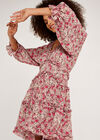 Floral Dress with Ruffle Detail, Pink, large