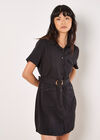 Utility Cargo Mini Dress, Black, large