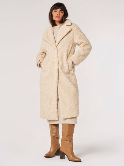 Longline Borg Teddy Coat