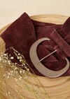 Wide Leather Waist Belt, Brown, large