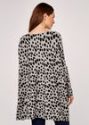 Wild Dot Oversized Knit Jumper, Grey, large