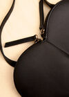Leather Heart Bag, Black, large