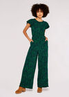 Brushstroke Weave Palazzo Jumpsuit, Navy, large