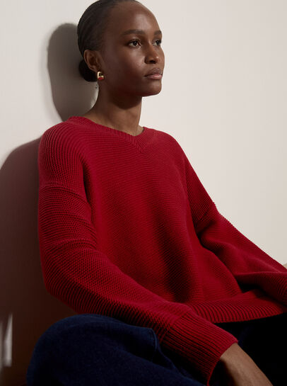 Textured Stitch Oversized Jumper