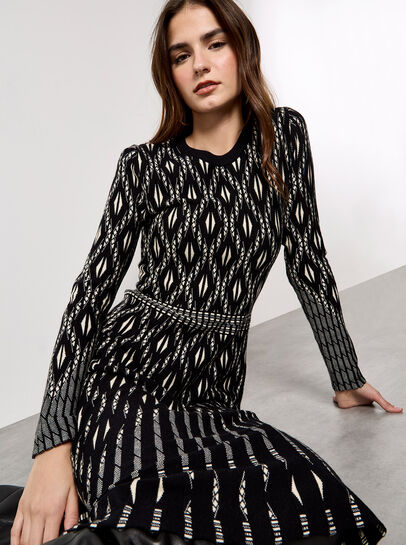 Diamond Knitted Midi Dress