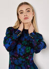 Floral Midaxi Dress, Blue, large