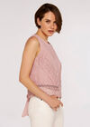 Back Bow Cotton Top, Pink, large
