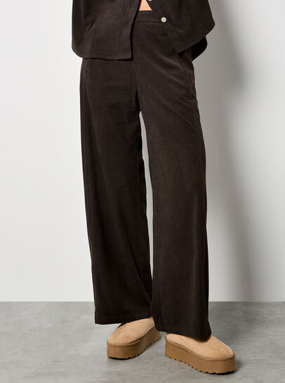 Cord Wide-Leg Trousers