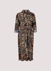 Ikat Patchwork Midaxi Dress, Navy, large