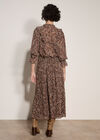 Chiffon Paisley A-Line Midaxi Skirt, Brown, large
