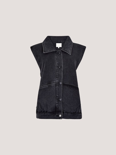 Sleeveless Denim Jacket